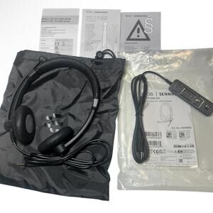 Sennheiser SC 75 USB MS Impact Double-Sided Headset with Microphone Black - NEW